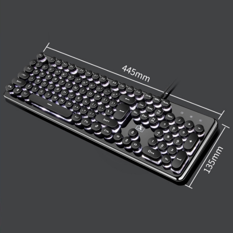 XINMENG 620 Punk Version Manipulator Feel Luminous Gaming Keyboard + Macro Programming Mouse + Headphones Set, Colour:Crystal Black Mixed Light - B2