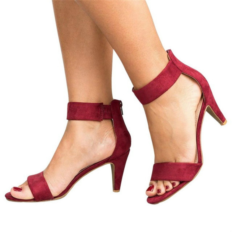 red wine sandals