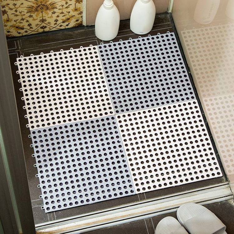 4 Pcs Non Slip Shower Mat Bathroom Square Pvc Bathmats For Kitchen