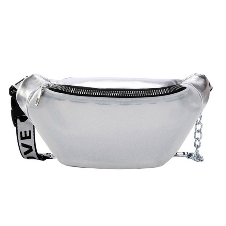 small white fanny pack