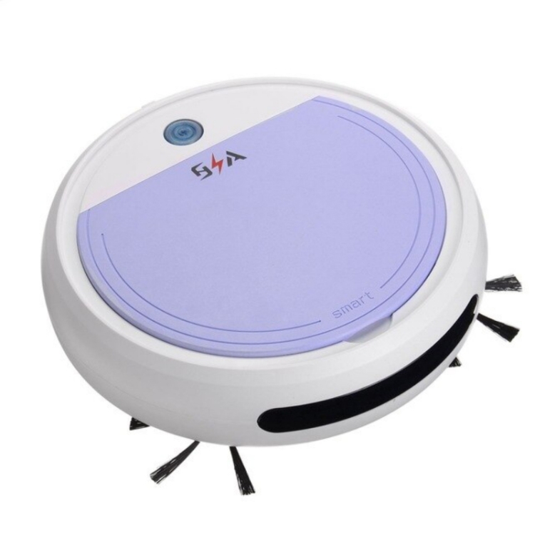 Automatic Mini Desktop Vacuum Cleaner Dust Sweeper Robot Battery Powered 11 x 11 x 5.5cm White