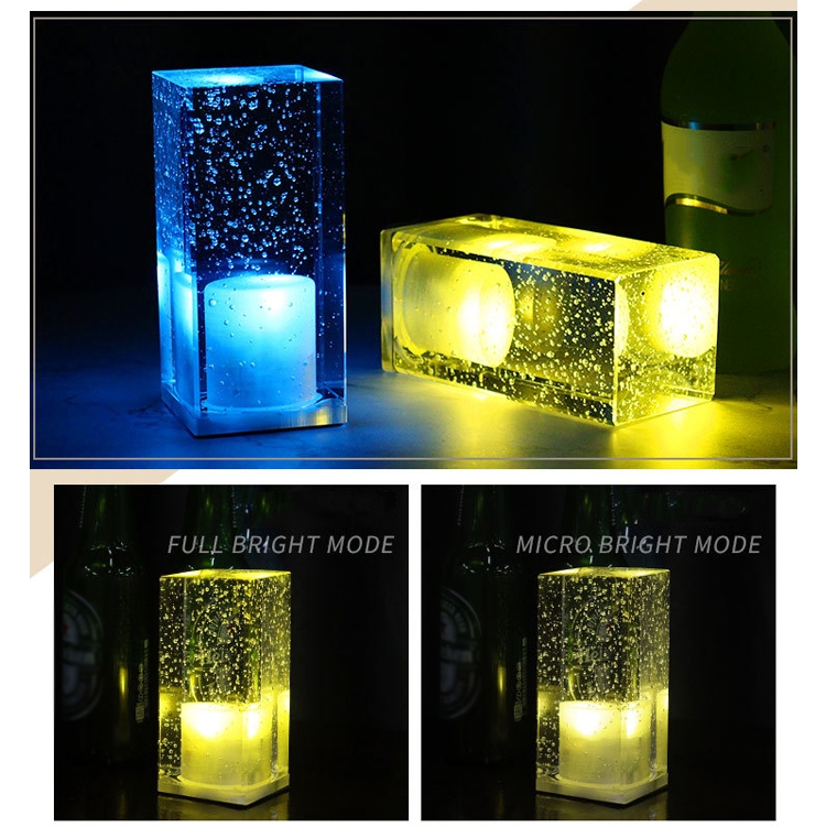 Colorful LED Crystal Lamp Bar Atmosphere Decorative Light, Plug Type:UK Plug(Green Light) - B3