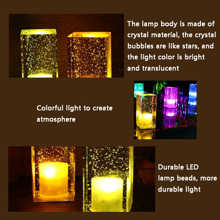 Colorful LED Crystal Lamp Bar Atmosphere Decorative Light, Plug Type:UK Plug(Yellow Light) - B4