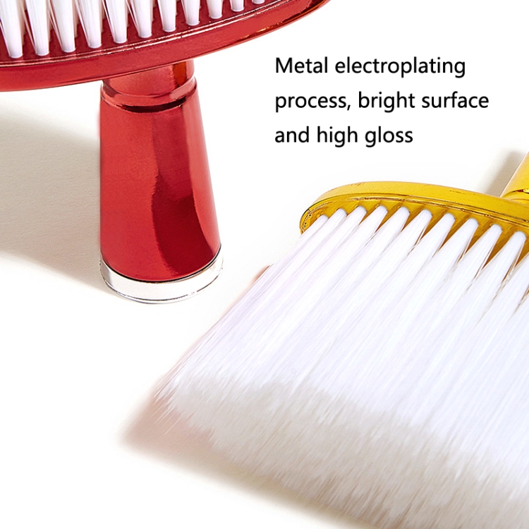 P6424 Hairdresser Sweeping Hair Brushes Hairdressing Nylon Soft Cleaning Brushes Home Hair Salons Shaving Broken Hair Brushes(Silver) - B3