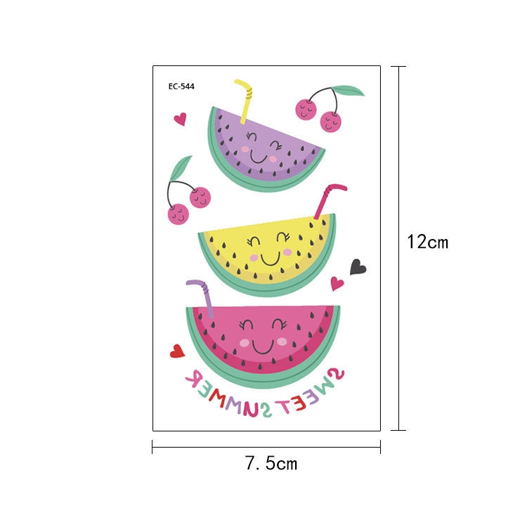 20 PCS Waterproof Painted Fruits Vegetables Plants Children Tattoo Stickers(EC-555) - B2