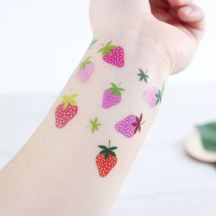 20 PCS Waterproof Painted Fruits Vegetables Plants Children Tattoo Stickers(EC-555) - B5