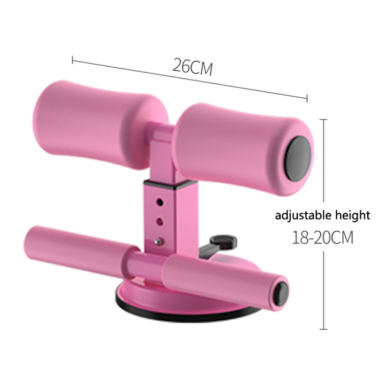 Sit-Up Aids Household Suction Cup Fixed Foot Device Abdominal Roll Waist Device, Specification: Horizontal Bar Pink