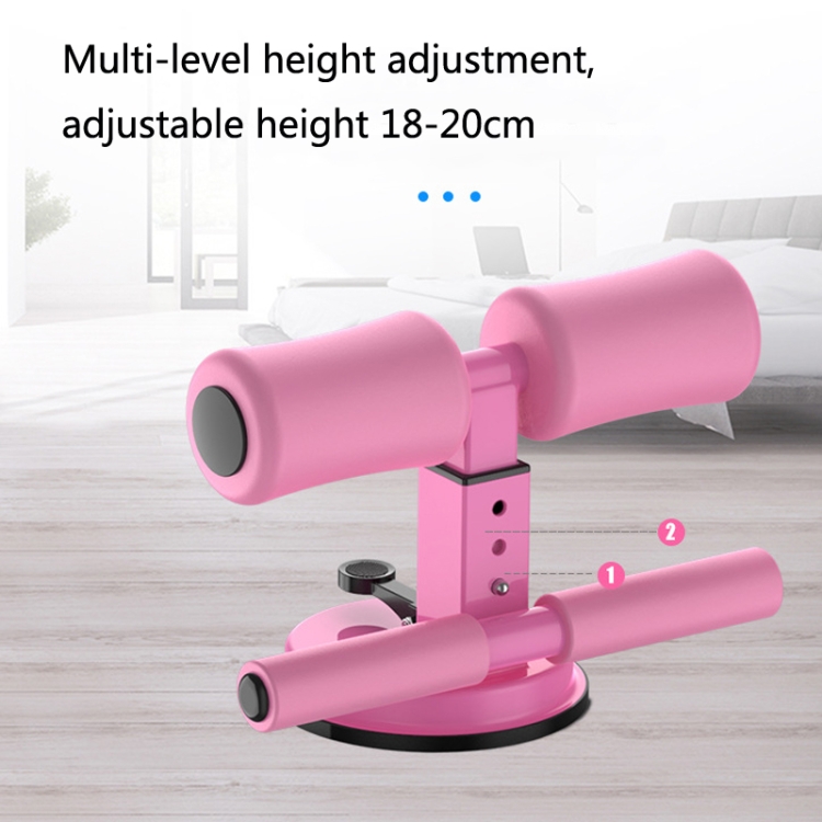 Sit-Up Aids Household Suction Cup Fixed Foot Device Abdominal Roll Waist Device, Specification: Double Bar Pink