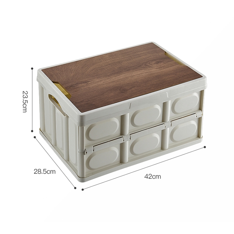 Car Trunk Storage Box Outdoor Camping Organizer Box, Colour: Medium-White - 1