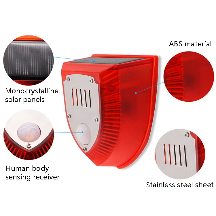 N911M Solar Animal Repeller Outdoor Sound And Light Alarm, Specification: with Induction