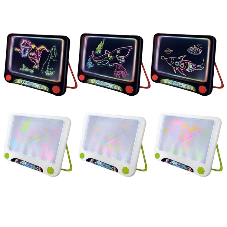 Multifunctional Luminous 3D Children Drawing Board, Without Watercolor Pen, Style: 3D Space - B1