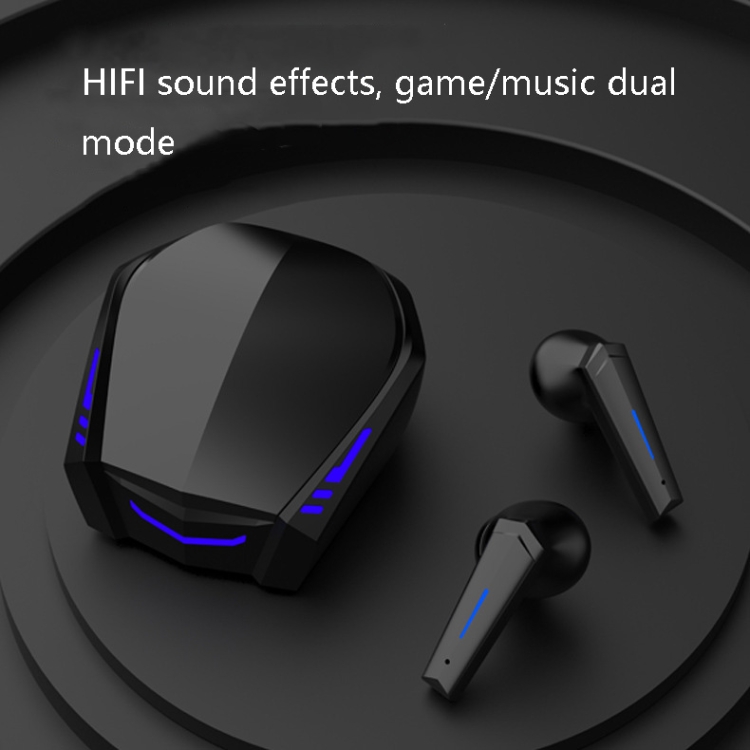 F1 TWS Low Latency Bluetooth 5.0 Wireless Gaming Headphone(White) - B4