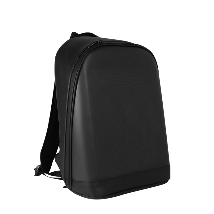 LED Display Backpack Smart Advertising Screen Waterproof PU Backpack, Size: 17 inch(Black) - 1