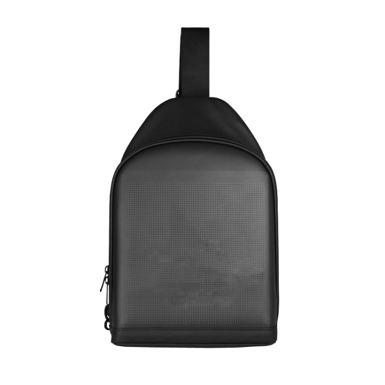Outdoor LED Display Crossbody Bag Personality USB Bluetooth Small Bag, Size: 7 inch(Black) - B1