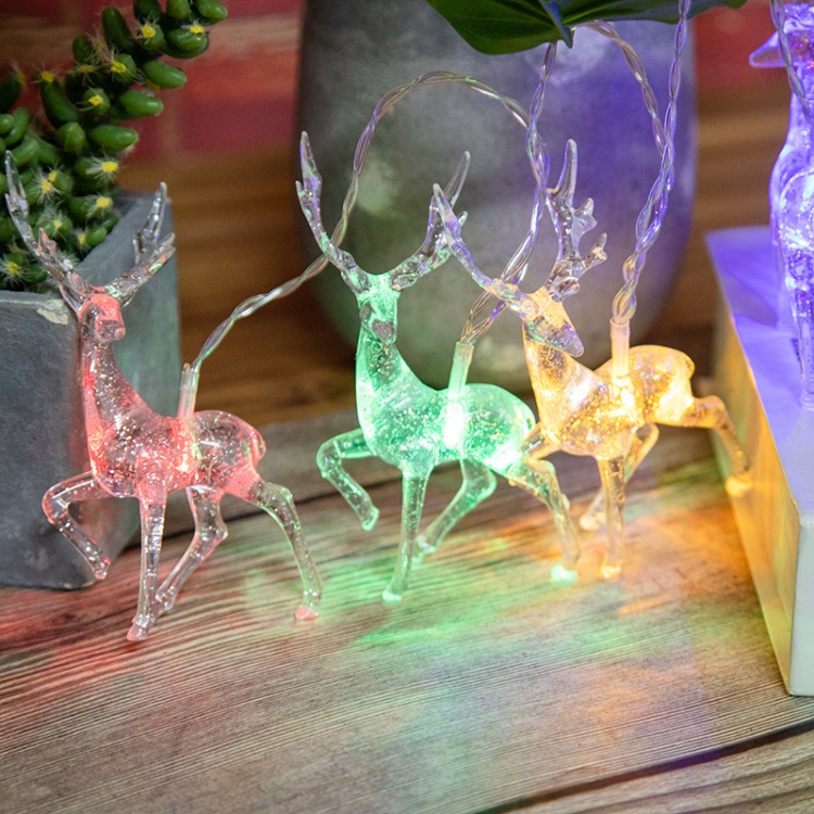 Christmas Elk String Lights Holiday Decoration, Spec: 3m 20 LEDs USB Power(Colorful Light) - 1