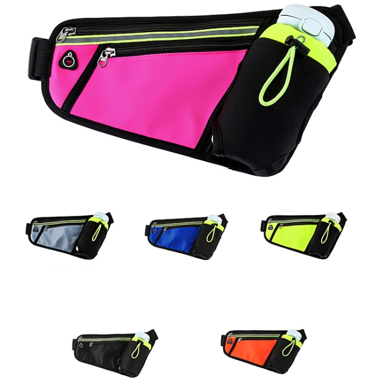 Triangle Sports Running Waist Bag Mobile Phone Water Bottle Bag, Size: 10 inch(Fluorescent Green) - B1