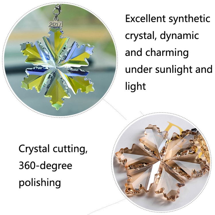 7006 Crystal Snowflake Car Pendant Decoration, Colour: Colorful - B3
