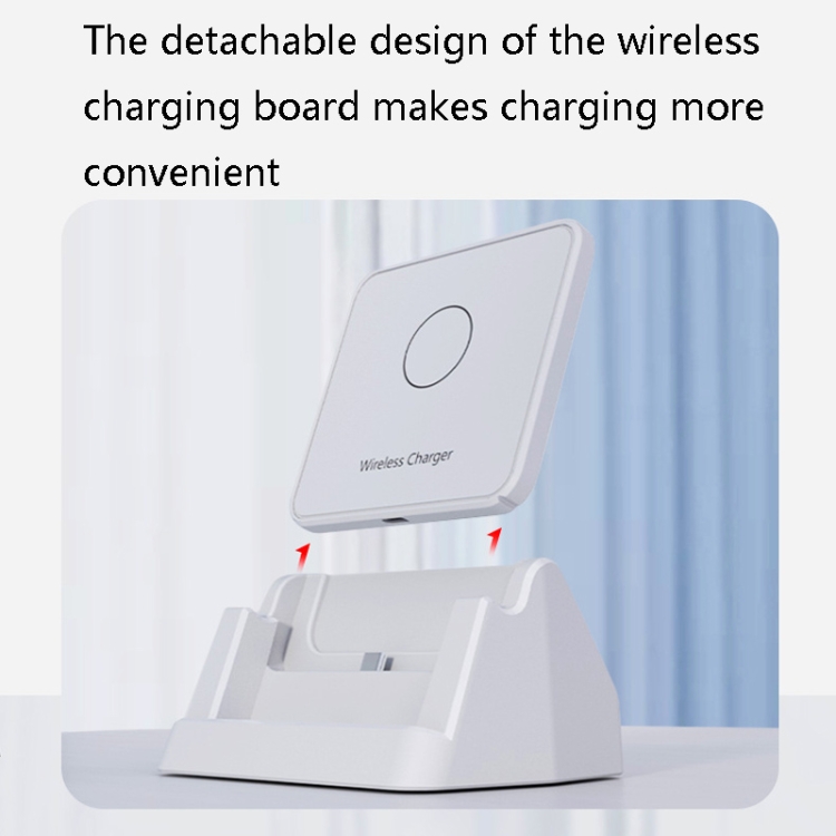 928 15W Max Universal Full-Featured Vertical Wireless Charger 10W (White) - B4