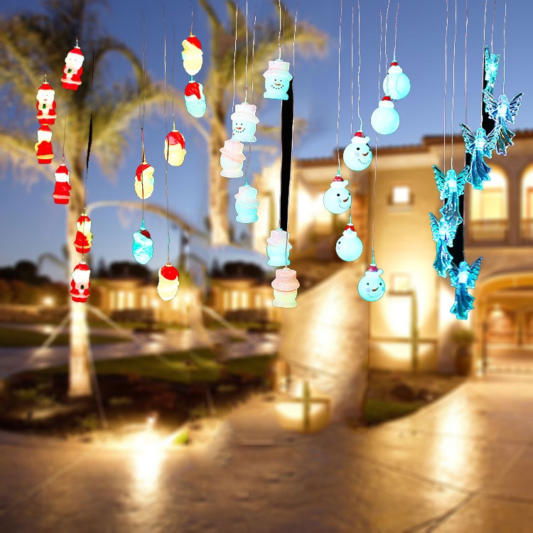 Solar Christmas Wind Chime Lights Outdoor Waterproof Colorful Decoration(D-001) - B3