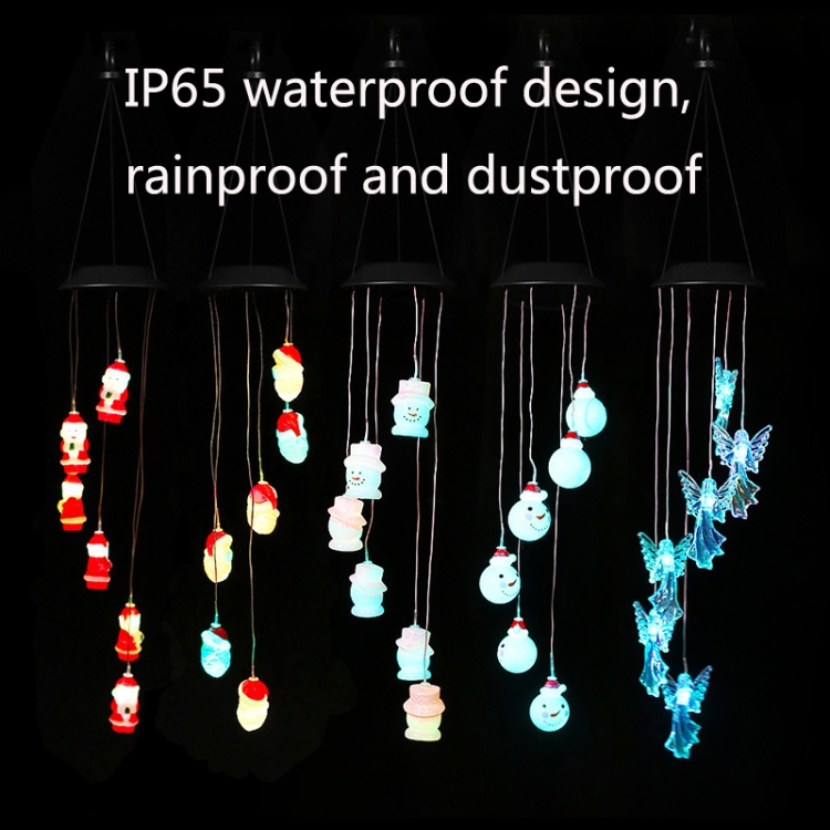 Solar Christmas Wind Chime Lights Outdoor Waterproof Colorful Decoration(D-001) - B4