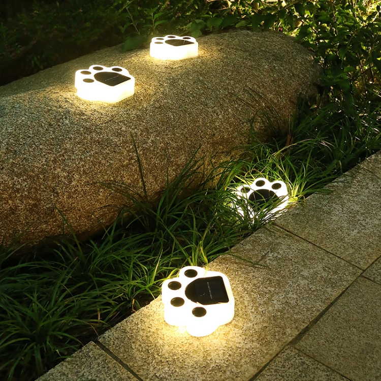 Bear Paw Outdoor Solar LED Courtyard Buried Light(Warm Light) - B4