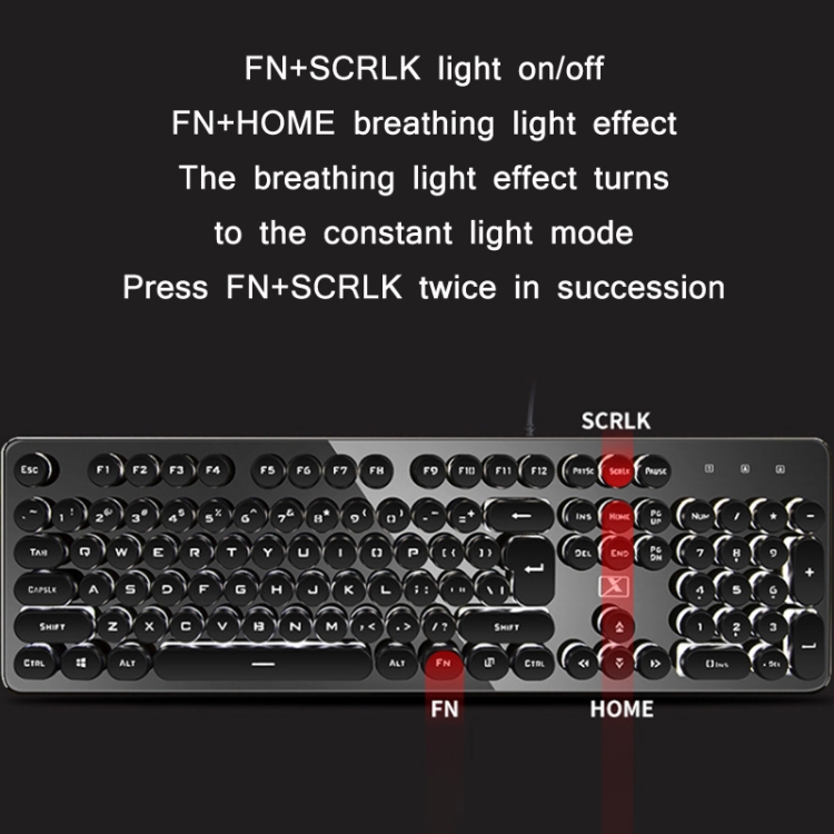 XINMENG 620 Manipulator Feel Luminous Gaming Keyboard + Macro Programming Mouse Set, Colour: Black Mixed Light Classic - B6