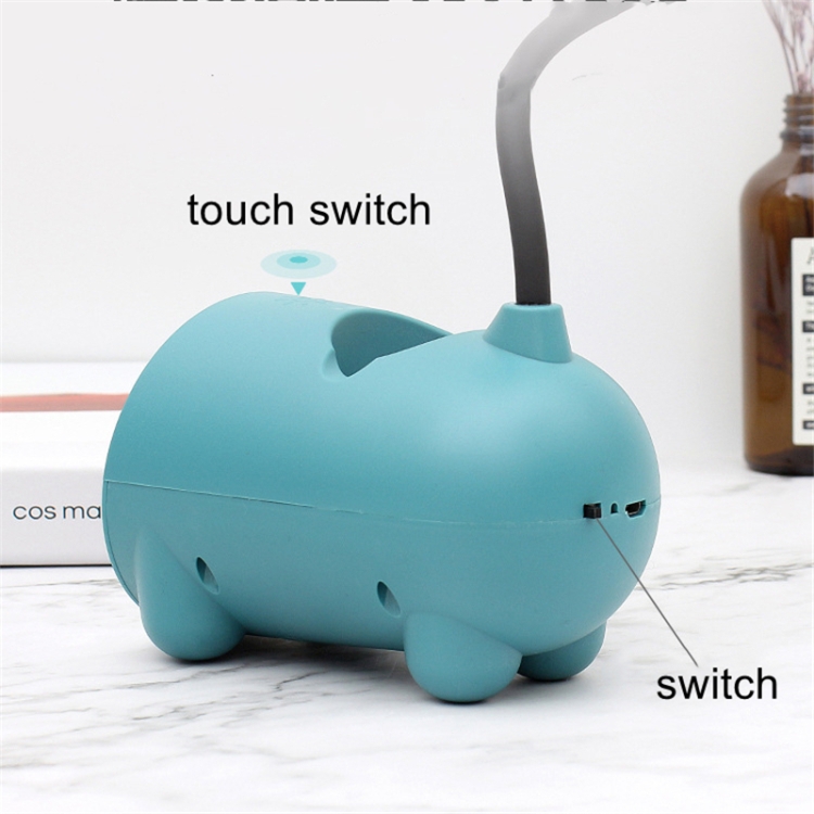 FY003T Small Rabbit USB Charging Desk Lamp with Pen Holder( Pink) - B5