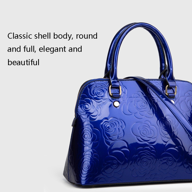 5001 3 in 1 Shiny Embossed Crossbody Handbags Large-Capacity Shell-Shaped Bags(Bronze) - B5