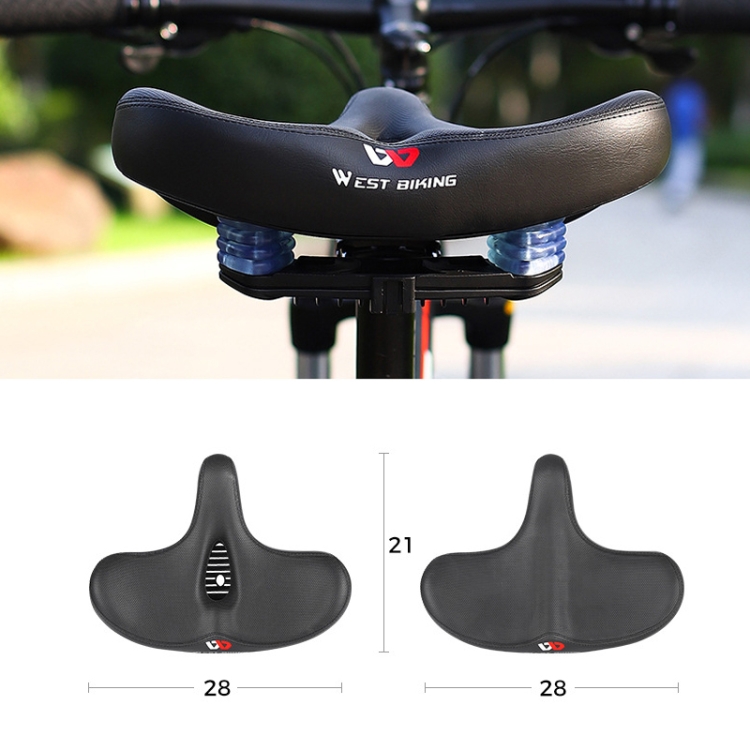 WEST BIKING Bicycle Big Butt Shock Absorption Soft Saddle(Groove Type) - B1