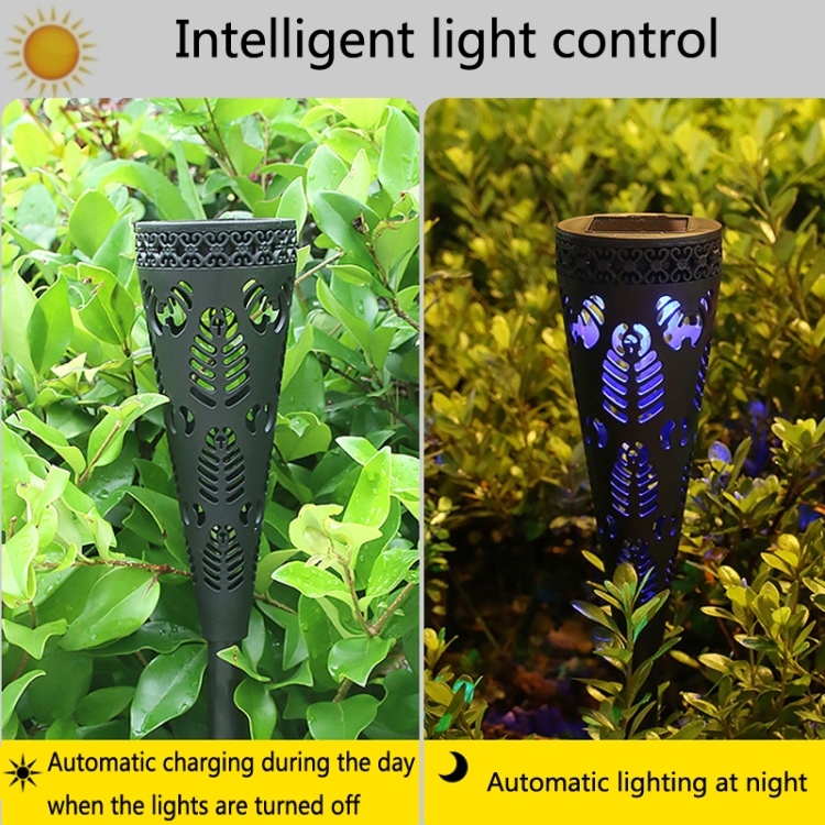 2 PCS Solar Outdoor LED Hollow Garden Ground Lawn Light(TH017A-2 Color Light) - B5