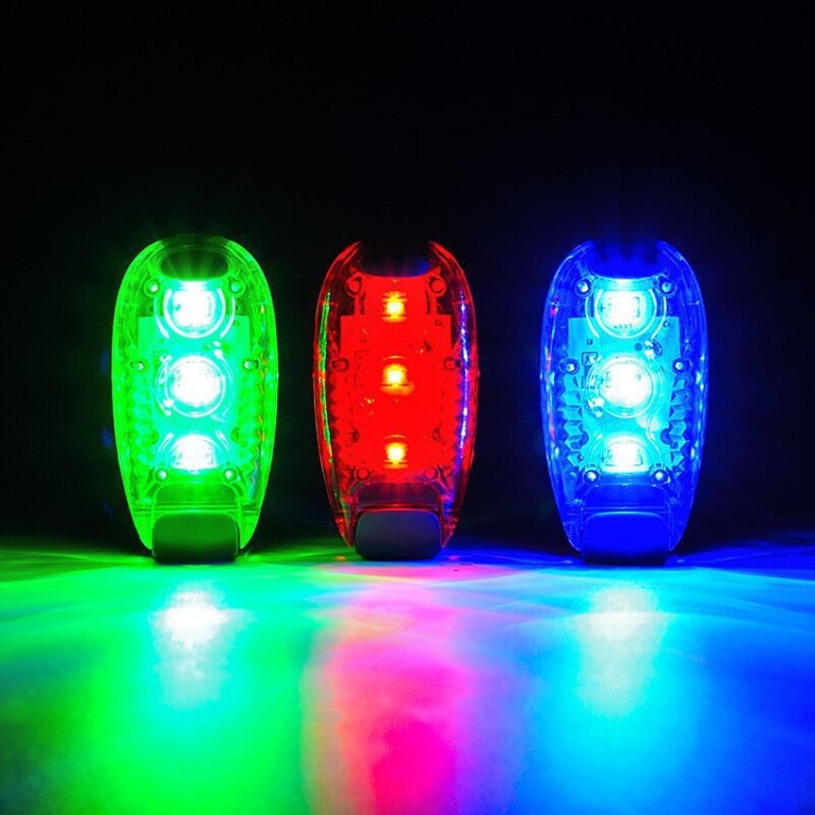 3 PCS Outdoor Cycling Night Running Warm Light Bicycle Tail Light, Colour: 3 LED Blue - B4