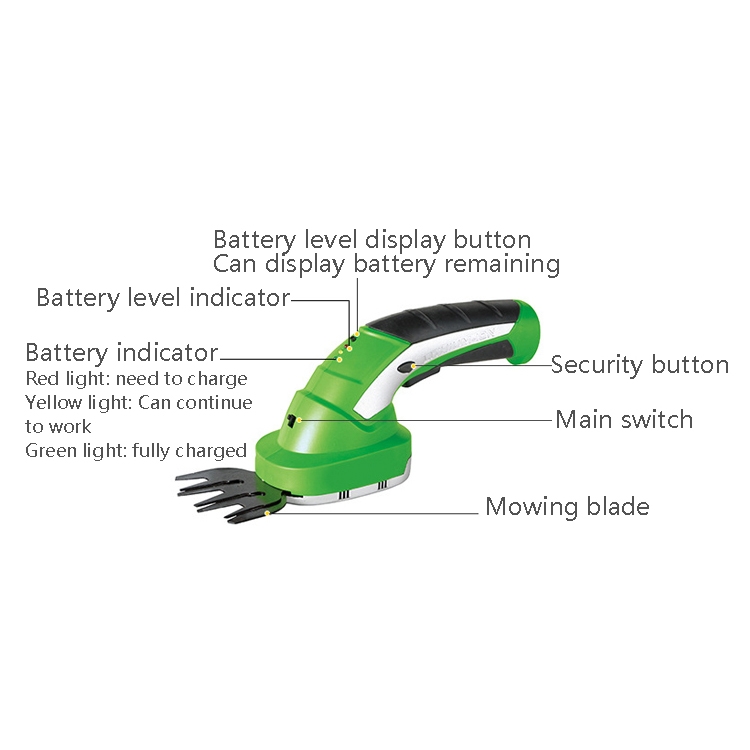 GT02 Small Charging Herbicider Electric Portable Lawn Mower, EU Plug(Without Pole) - B2