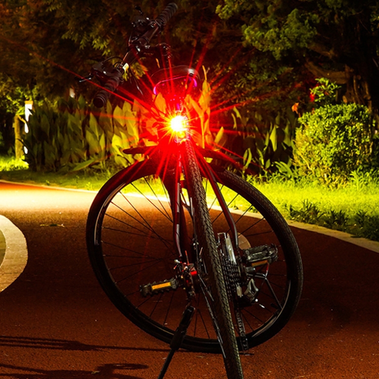 2 PCS AS-08 200LM Aluminum Alloy LED Bicycle Taillight(White) - B5