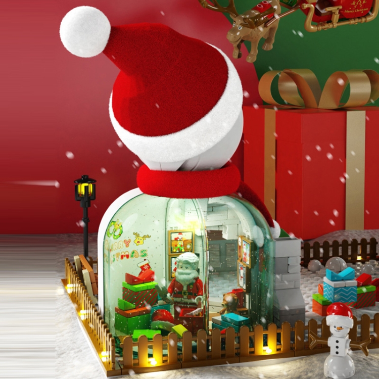 SEMBO Cartoon Cute Christmas Blocks Kids Toys, Style: Snow House - 5