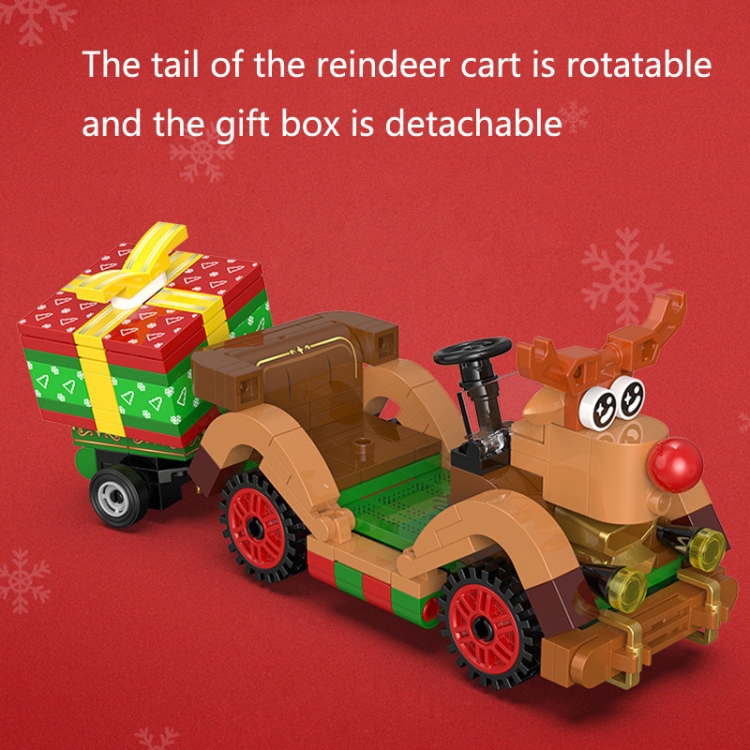 SEMBO Cartoon Cute Christmas Blocks Kids Toys, Style: Reindeer Car - 4