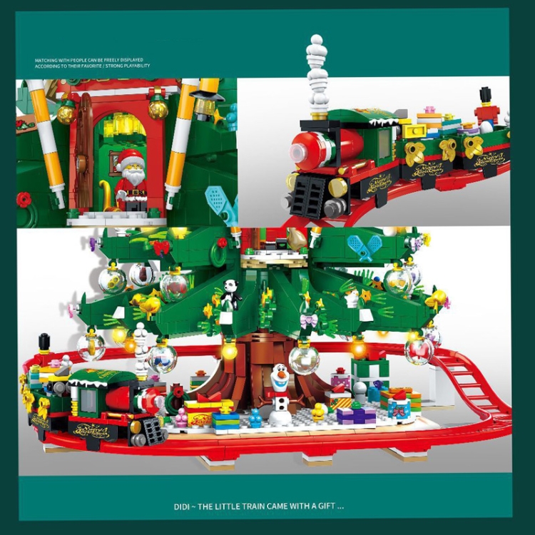 SEMBO Cartoon Cute Christmas Blocks Kids Toys, Style: Carnival Tree House - 4