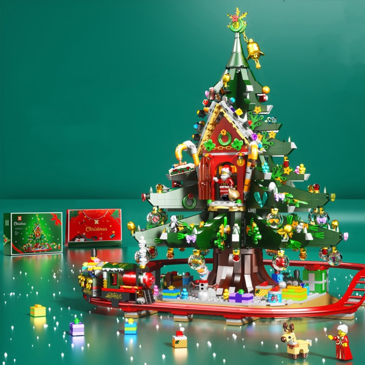 SEMBO Cartoon Cute Christmas Blocks Kids Toys, Style: Carnival Tree House - 5
