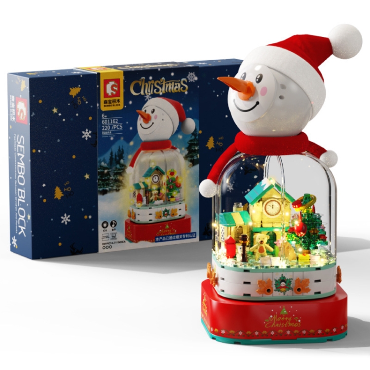 SEMBO Cartoon Cute Christmas Blocks Kids Toys, Style: Snowman Cottage - 1