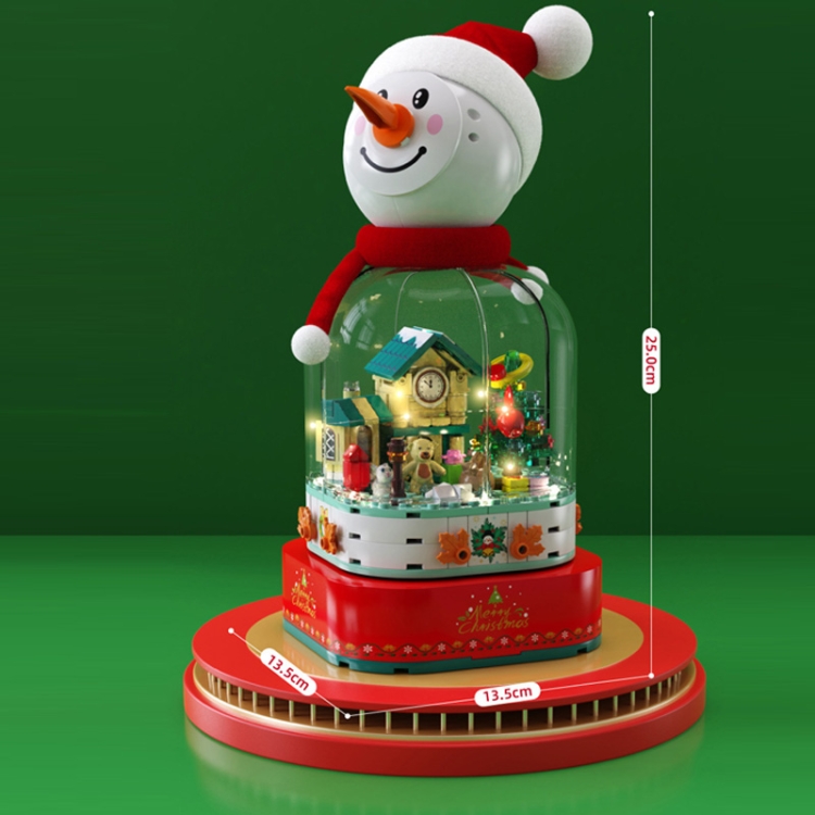 SEMBO Cartoon Cute Christmas Blocks Kids Toys, Style: Snowman Cottage - 2