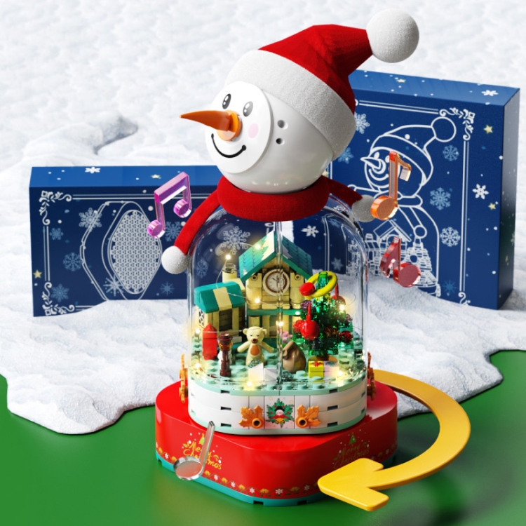 SEMBO Cartoon Cute Christmas Blocks Kids Toys, Style: Snowman Cottage - 5