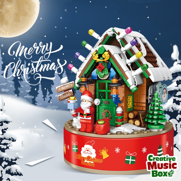 SEMBO Cartoon Cute Christmas Blocks Kids Toys, Style: Music  Box - 1