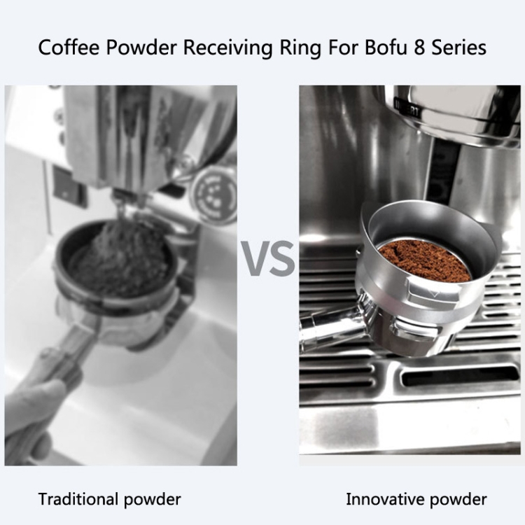 GOP8954 Alloy Coffee Powder Receiving Ring For Bofu 8 Series(Black) - B5