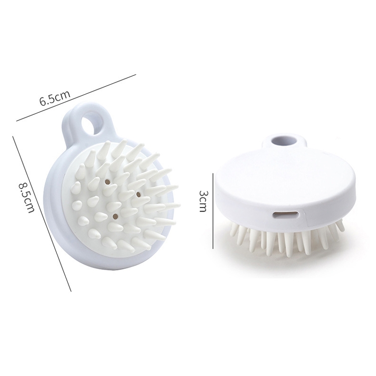 10 PCS XTS01 Silicone Soft Teeth Head Shampoo Massage Comb Shampoo Brush(White) - B1