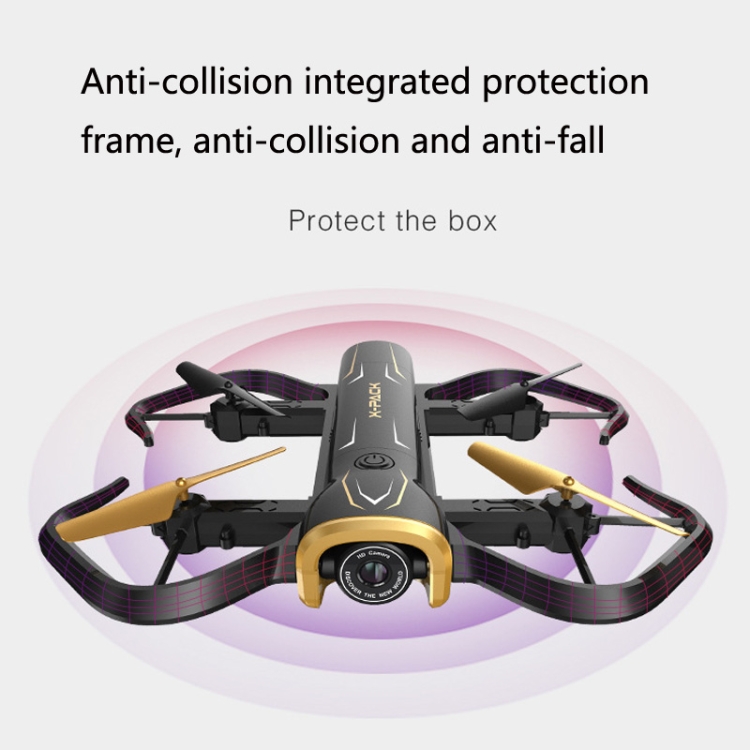 XT-5 Folding Four-Axis Fixed-Height High-Definition Aerial Remote Control Drone, Style: Regular Version - B4