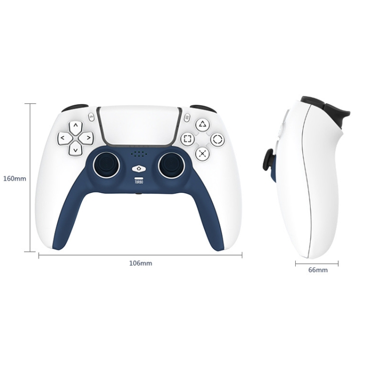 Wireless Bluetooth Gamepad Built-In Microphone & 3.5mm Headphone Jack For PS4(Ice Snow Blue) - B2