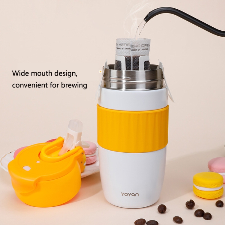 YoYan 316 Stainless Steel Vacuum Flask Portable Coffee Cup(Khaki) - B3