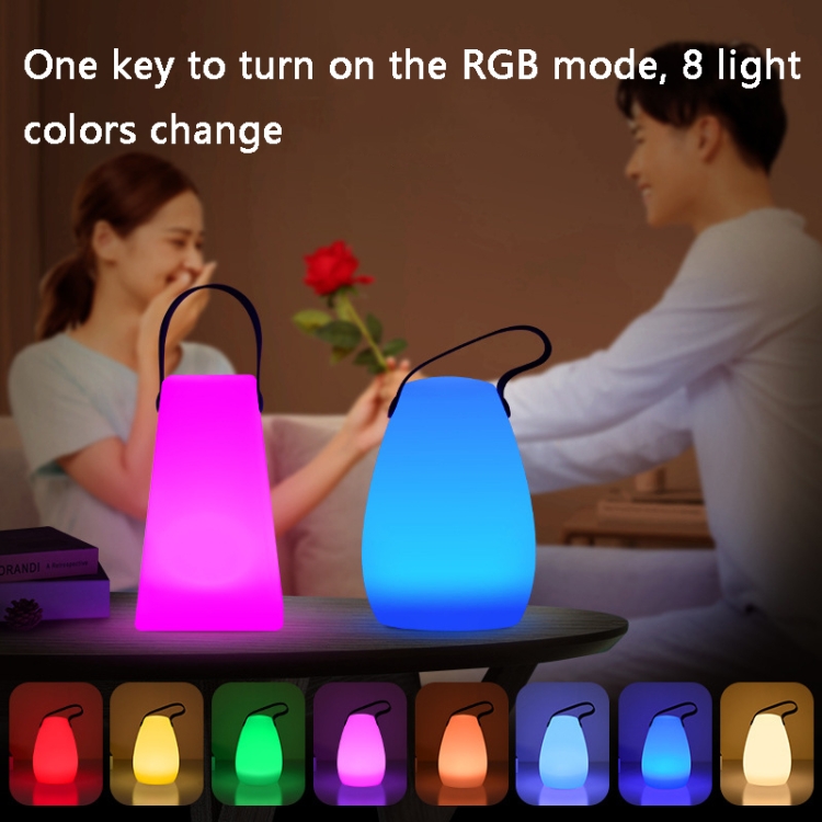 USB Charging Romantic Colorful Portable Night Light Support Remote Control(Square) - B3