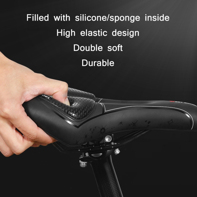 WEST BIKING Bicycle Riding Comfortable Silicone Saddle, Style: Geometric - B2