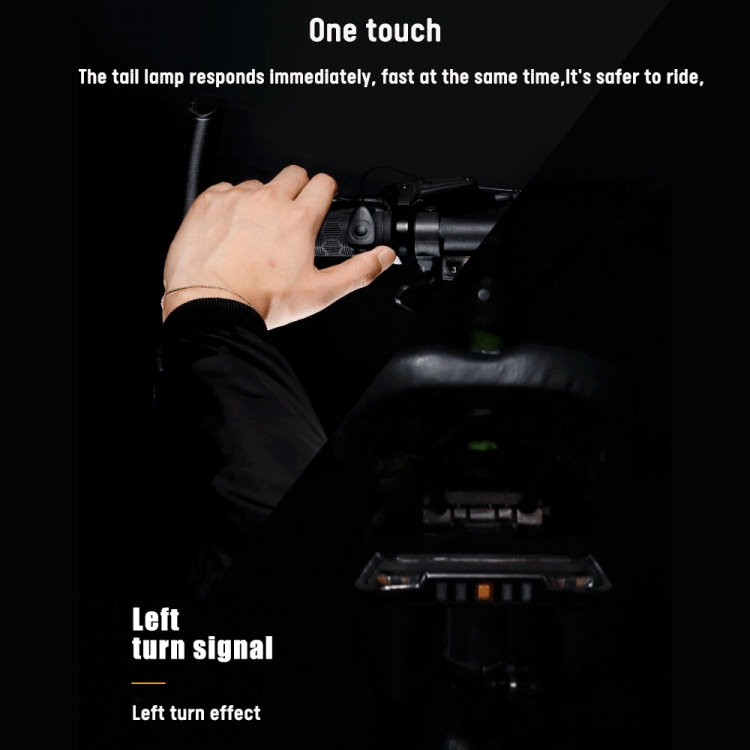 0118A9 Wireless Remote Control Steering Smart Brake Tail Light(Black) - B5