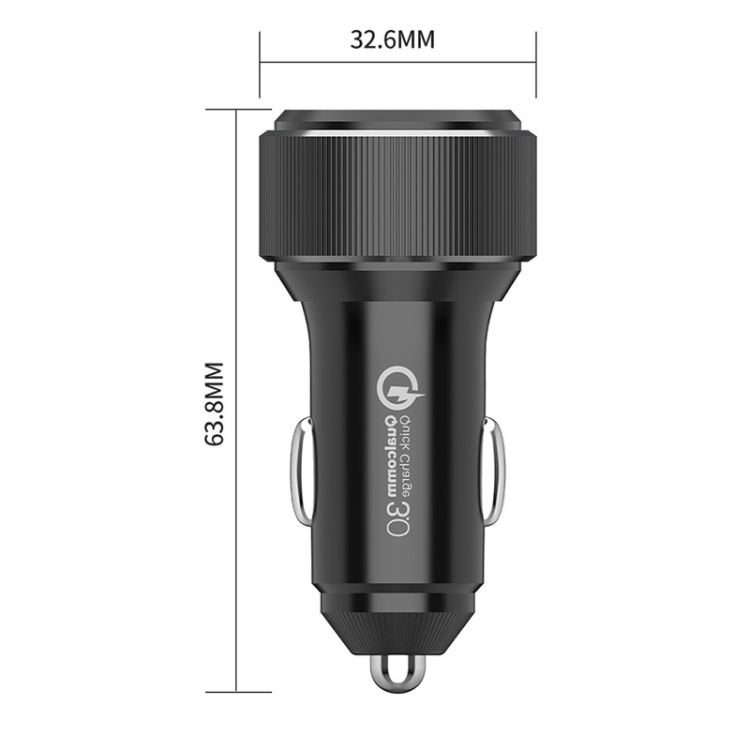 TM313 QIAKEY Dual Port Fast Charge Car Charger - B1